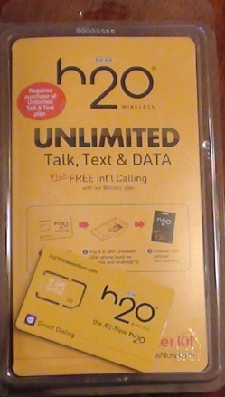 H2O Wireless Sim package