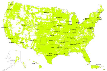 Straight Talk GSM Map